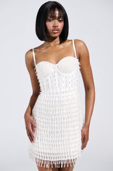 SHOW STOPPER BEADED MINI DRESS