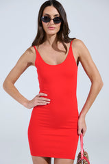 REYLA MINI BODYCON DRESS IN RED