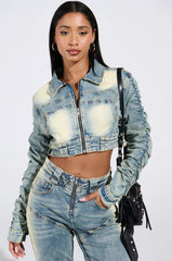 UP ALL NIGHT DENIM JACKET