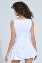 DARLING MINI DRESS IN WHITE
