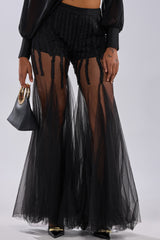KYLIE MESH FLARE PANT
