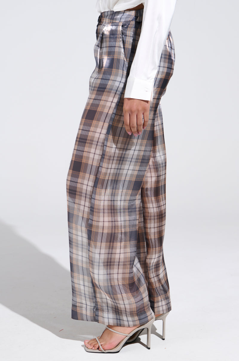 PLAID ABOUT YOU SHEER PANT