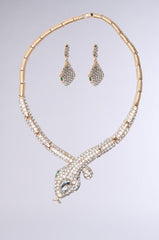 BITE ME LUXE SNAKE NECKLACE AND EARRINGS SET