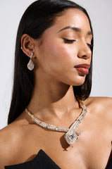 BITE ME LUXE SNAKE NECKLACE AND EARRINGS SET