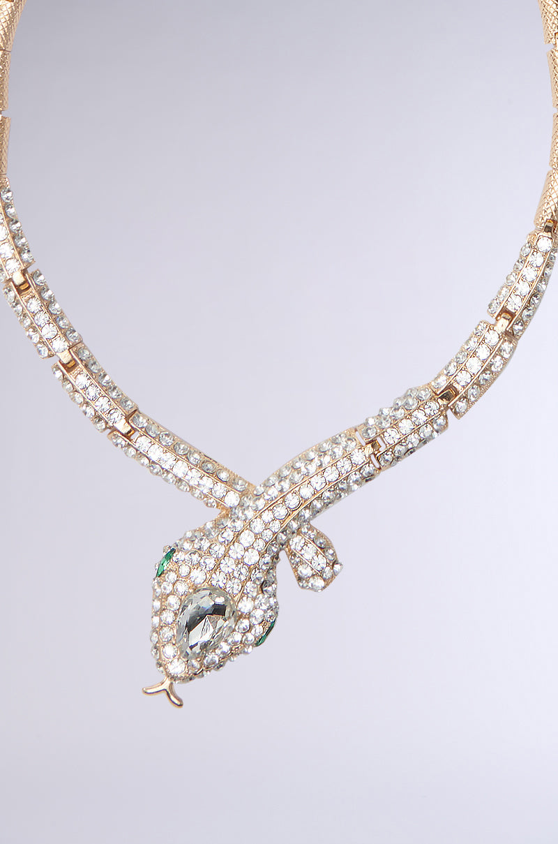 BITE ME LUXE SNAKE NECKLACE AND EARRINGS SET