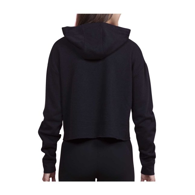 Kanto Gym Badge Black Crop Hoodie - Women