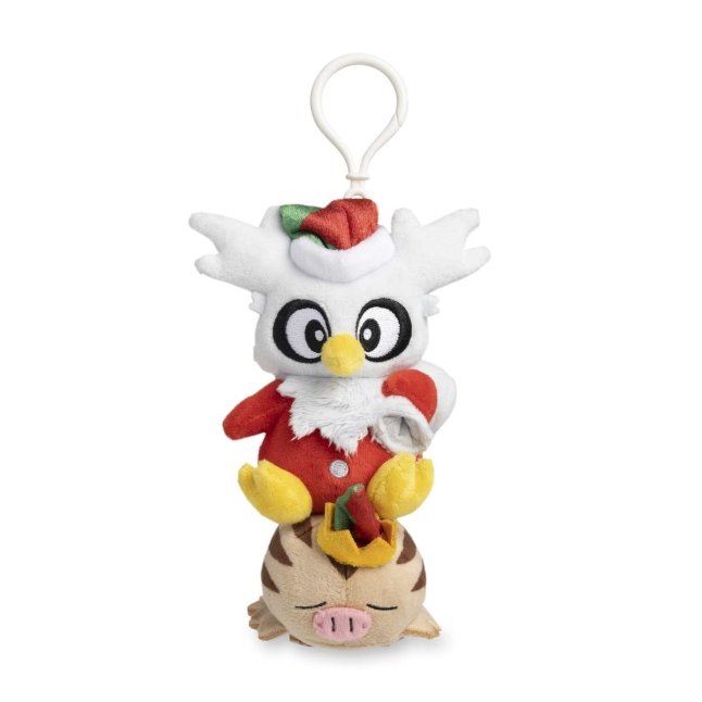 Delibird & Swinub Pokémon Holiday Workshop Plush Key Chain - 7 In.