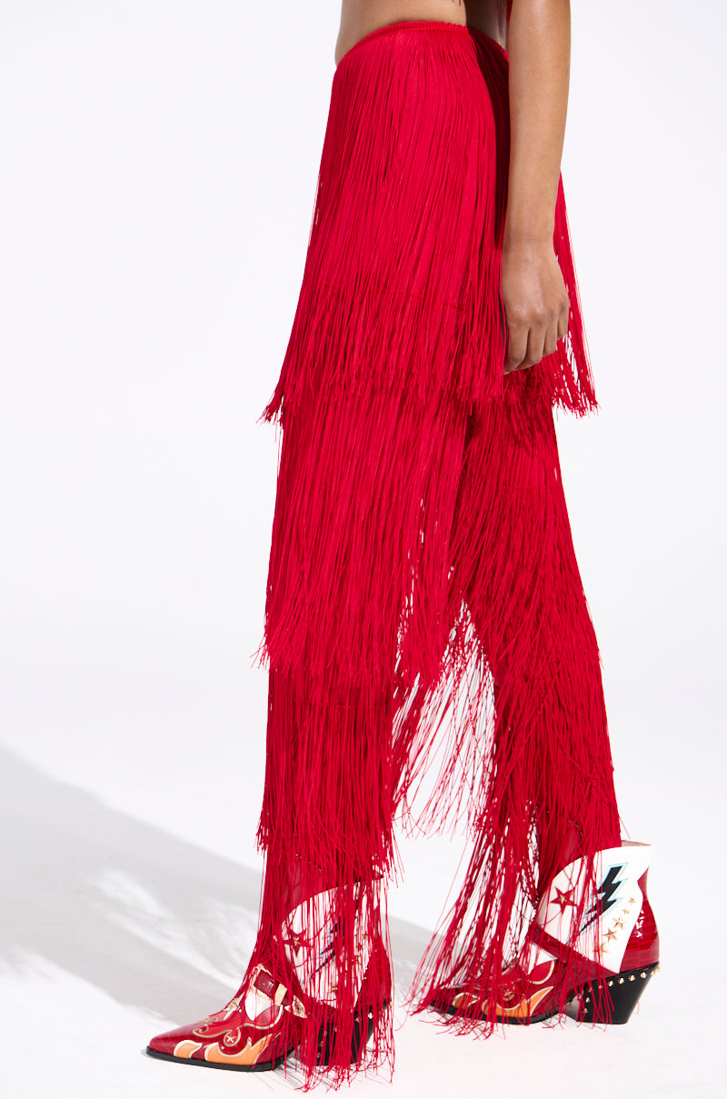 OH SO FRINGE PANTS IN RED